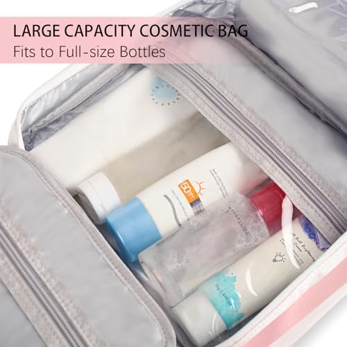 Bosidu Hanging Travel Toiletry Bag,Large Capacity Cosmetic Travel Toiletry Organizer for Women with 4 Compartments & 1 Sturdy Hook,Perfect for Travel/Daily Use/Christmas - Image 6