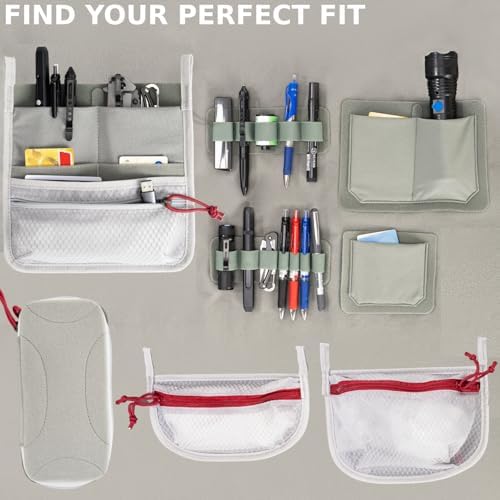 Stretch Pocket Organizer Insert Attachment for Backpack Small EDC Tool Kits - Image 5