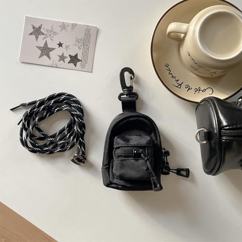 Mini Backpack Case for AirPods 4 2024 AirPods Pro 3,Purse Coin Wallet Keychain Pouch with Detachable Adjustable Long Lanyard & Lock, Multi-Functional Cable Organizer Travel Pouch for Women - Image 7