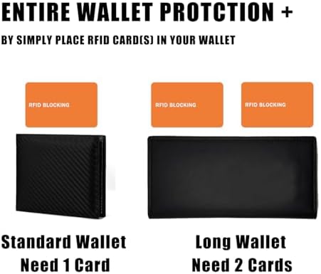 RFID Blocking Card - 3 Pack, Contactless NFC Credit Card ID Protection Safe Bank Card Passport Entire Wallet Purse Shield Protector Blocker Guard (Pack of 3, Orange) - Image 7