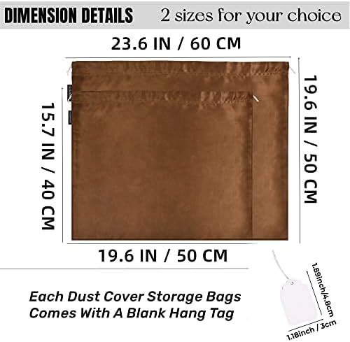 7 Pack Dust Bags for Handbags Storage Silk Cloth Bag With Drawstring Large Storage Pouch for Handbag Purse Shoes Boots - Image 6