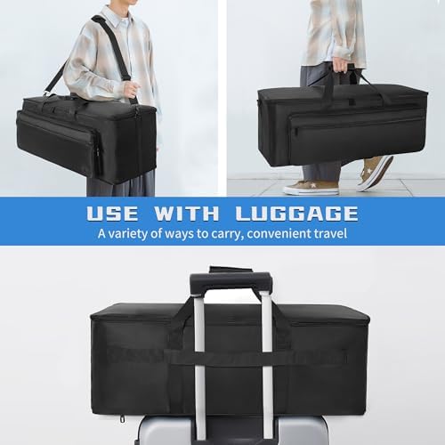 AKOZLIN Extra Large Travel Gig Band Cable File Bag 30"x11"x14.5" Dividers - Image 7