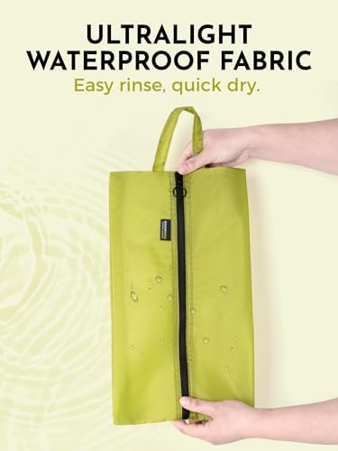 2 Pack Shoe Bags for Travel, Water-Resistant Organizers, Yellow - Image 7