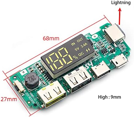 2PCS 186 50 Charging Board Dual USB 5V 2.4A Mobile Power Bank Module for Lithium Battery Charger Board with Overcharge Overdischarge Short Circuit Protection DIY Power Bank - Image 4