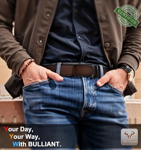 BULLIANT Men's Ratchet Leather Belt Trimmable 2Pack 1 3/8"-Gift Boxed - Image 6