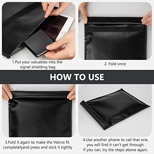Simket Large Faraday Bags for Laptop(17 x 15 inches) Signal Blocking Faraday Cage, Cell Phone Signal Blocker, Anti-Tracking RFID Faraday Pouch, Blocking All Tpye of Signal Bag - Image 6