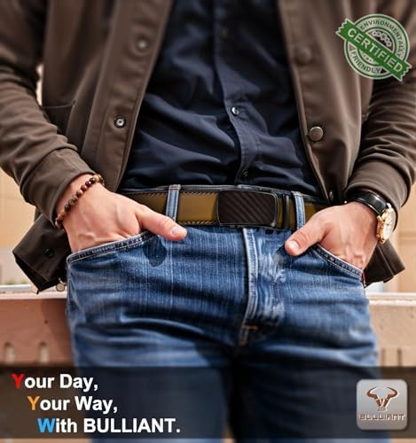 BULLIANT Men's Ratchet Leather Belt Trimmable 2Pack 1 3/8"-Gift Boxed - Image 6