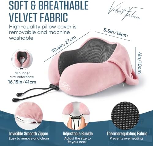 SkytraxComf® Travel Neck Pillow with Hood for Privacy on Long Flights - Image 6