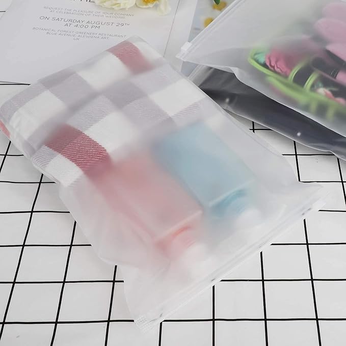Plastic Bags for Small Business, 100pcs 8x12 inch Heavy Duty Bikini Organizer Bags Swimsuit Bags T Shirt Bags, Mailing Bags Clear Poly Bags for Shipping Bra Underwear Panties Leggings