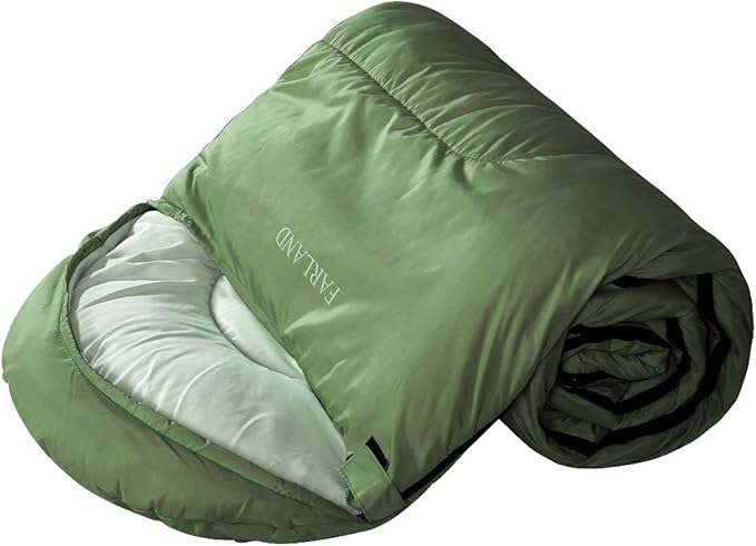 FARLAND Sleeping Bags for Adults, 3 Season Warm & Cool Weather, Lightweight Camping Sleeping Bag for Kids Family Camping Essentials with Compression Sack for Hiking