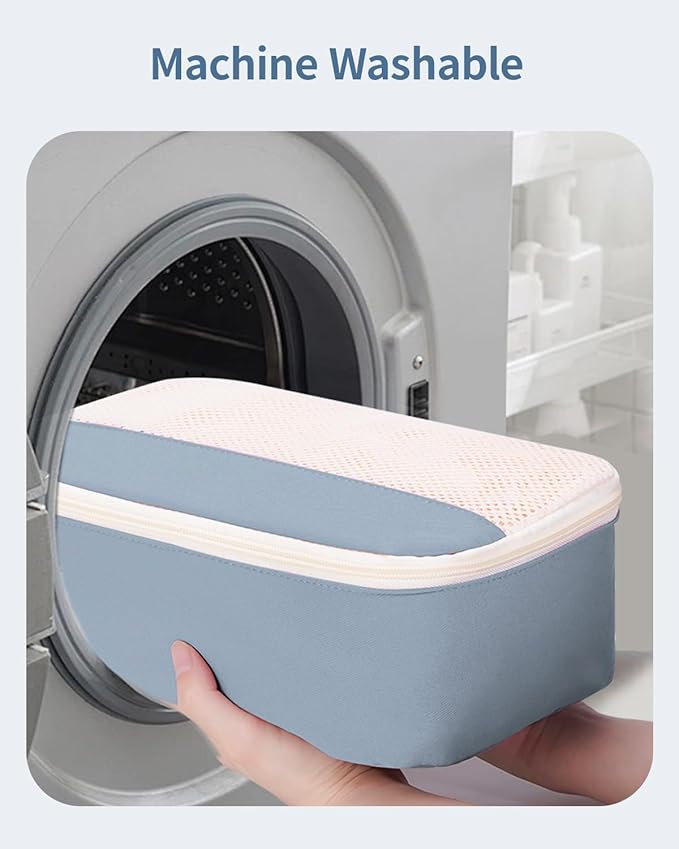 Narwey 7 Set Packing Cubes for Travel Carry on Suitcase Luggage Organizer Bags for Kids Women Men, Durable Packing Organizers Bag, Travel Essentials Accessories (Grayish Blue)