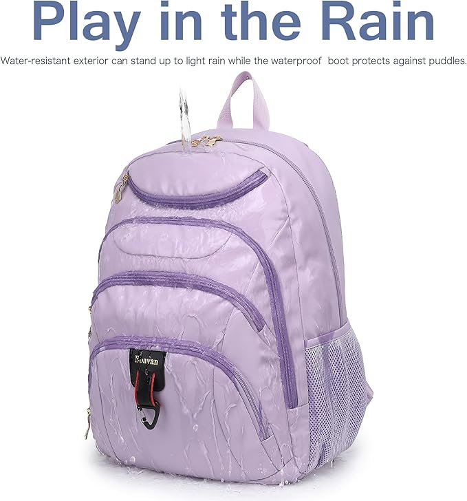 Boavan Laptop Backpack for women, 15.6inch Laptop Bag with USB Port, Waterproof Travel Work Backpack Purse, Anti-Theft Teacher Nurse Doctor Casual Bookbags Office Business backpack,Purple