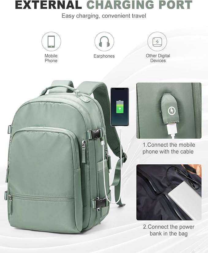 coofay Vacuum Backpack Travel with Pump Vacpack Backpack with Vacuum System Travel Compression Backpacks for Women Mochila De Viaje Carry on Luggage