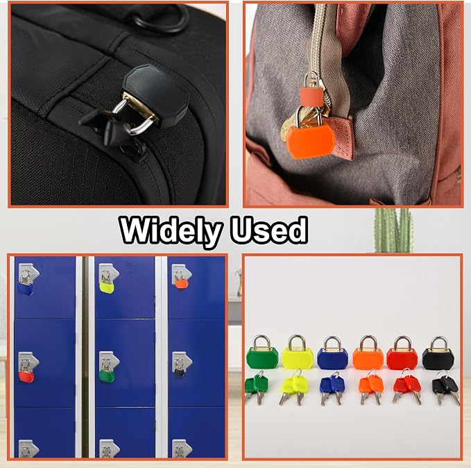 smilixin 12 PCS Suitcase Locks with Keys,Small Locks with Keys,6 Colors - Image 7