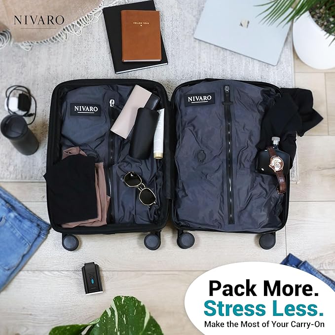 Travel Vacuum Compression Bags | Large 30L 2-Pack | Waterproof & Reusable | Space Saver Bags for Luggage | Wireless Pump Included
