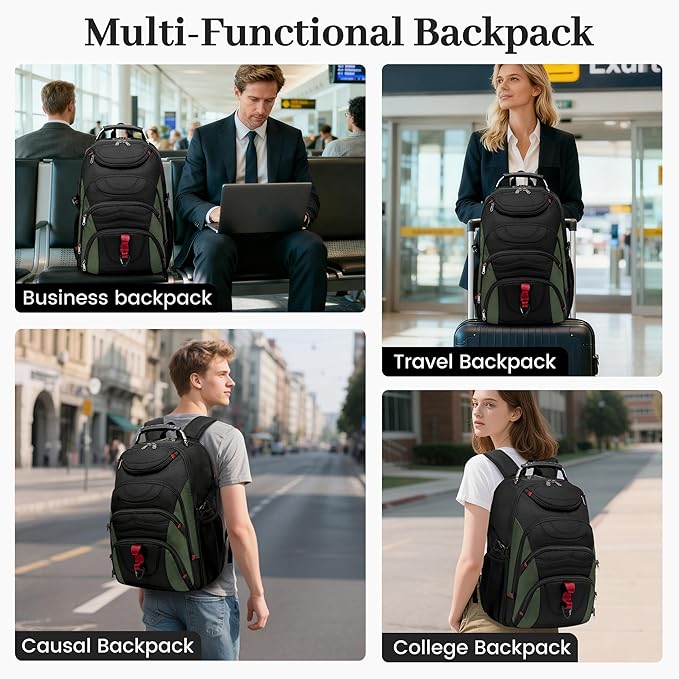 Boavan Vacuum Seal Backpack for Travel with Pump, 55L Large Bag with Zipper‑Off Detachable Vacuum Compression Bag Waterproof Carry On Large Travel Bag for Airline,Bags and Backpack Used Independently