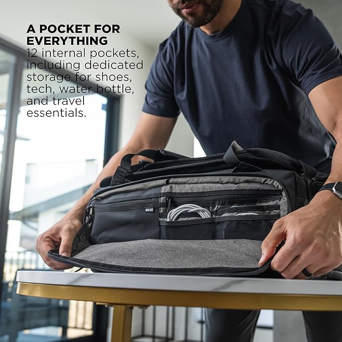 NOMATIC 40L Travel Bag- Convertible Duffel/Backpack, Carry-on Size, Everyday Use Laptop Bag, TSA Compliant