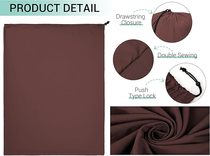ZPECC Bulk Travel Laundry Bag,Extra Large Heavy Duty Laundry Bags 24 Pack,Washable Dirty Clothes Organizer XL for College Dorm Hotel Camping and Home Storage 30x40(Brown)