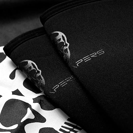 Gymreapers Knee Sleeves (1 Pair) with Gym Bag - IPF Approved - Support Compression Brace for Squats, Fitness, Weightlifting, Cross Training, Powerlifting - 7MM Neoprene Sleeves - For Men & Women (Black/Black, X-Large)