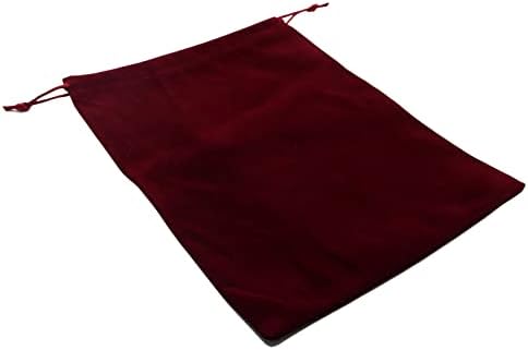 Aestivate 8 Pack Large Velvet Drawstring Pouch, Velvet Bag 8×10 Inch Storage Bag Cosmetics Pouches Dust Bag 8 Pieces(Dark Red) by Aestivate