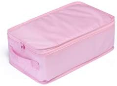 JJ POWER Travel Shoe Bags, Foldable Waterproof Shoe Pouches Organizer-Double Layer (2 Pink Shoe Bags) - Image 4