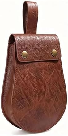 Leather Belt Pouch Medieval Vintage Renaissance Viking LARP Cosplay Costumes Drawstring Coin Purse Phone Holder Waist Bag (Half-Brown) by SUMGOGOPopularAccessories