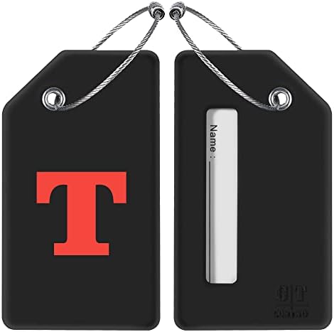 Gostwo 2 Pack Silicone Initial Luggage Tags for Suitcases Travel Essentials - Image 2