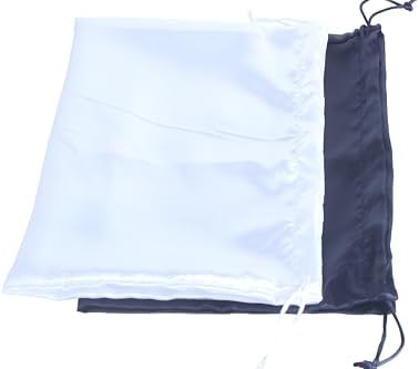 SANSAM Drawstring Satin Silk Dust Bag,4pcs Black and White 12''x16'' Dust Cover Storage Bags for Purses, Handbags, Travel Storage Pouch for Shoes, Boots by SANSAM