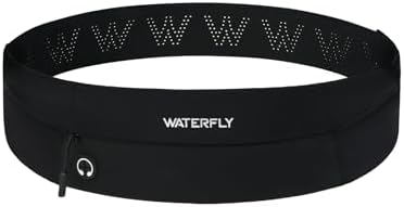 WATERFLY Running Belt Fanny Pack: Slim Lightweight Waist Bag for Runners by Waterfly
