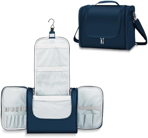 Buruis Extra Large Hanging Toiletry Bag for Women and Men, Blue by KeepYourBathroomKitchenandHomeOrganized