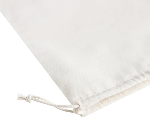 Heavy Duty Cotton Drawstring Bags 4-Pack - 270 GSM Thick Cloth Pouches for Gifts, Travel, Dice, Jewelry, Laundry - Double Drawstring (Natural Beige, 7 x 9 Inches) - Image 6