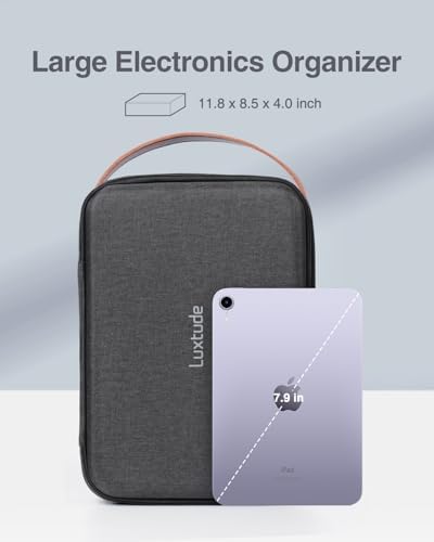 Large Electronics Organizer Travel Case for Chargers and Cords - Image 4