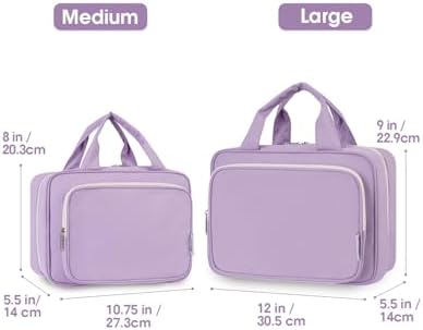 Narwey Travel Toiletry Bag for Women, Large Hanging Makeup Organizer Bag - Image 2
