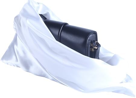 SANSAM Drawstring Satin Silk Dust Bag,4pcs White 12''x16'' Dust Cover Storage Bags for Purses, Handbags, Travel Storage Pouch for Shoes, Boots by SANSAM