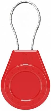 Air Tag Holder Keychain Case, Red by Honshoop