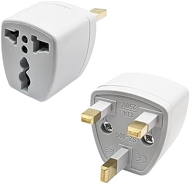 Cellet Universal Travel Adapter: Seamless Plug Conversion for International Travelers AC Wall Power Adapter to Convert China, UK, AU, EU & Other Plugs to US Plug (2PACK) (Type-G (UK HK)) by Cellet