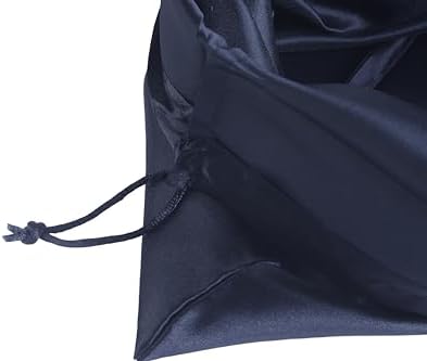 SANSAM Drawstring Satin Silk Dust Bag,4pcs Black and White 12''x16'' Dust Cover Storage Bags for Purses, Handbags, Travel Storage Pouch for Shoes, Boots - Image 3