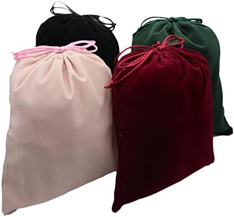 Aestivate 8 Pack Large Velvet Drawstring Pouch, Velvet Bag 8×10 Inch Storage Bag Cosmetics Pouches Dust Bag 8 Pieces(Dark Red) - Image 3
