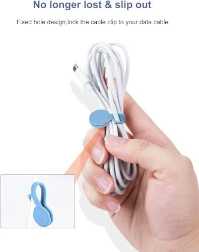 6 PCS Silicone Magnetic Cable Ties, Reusable cord Organizer clips - Image 4