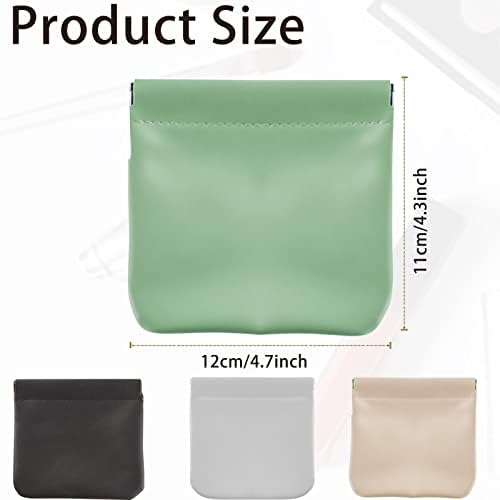 4Pcs Lambskin Pocket Cosmetic Bag, Portable Waterproof Small Makeup Bag No Zipper Self-Closing Small Makeup Pouch for Women Mini Makeup Bag Travel Storage for Cosmetics Headphones Jewelry(B-Style) - Image 7