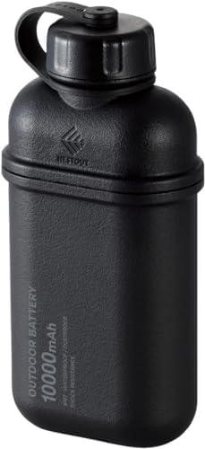 ELECOM NESTOUT 10000mAh Rugged Power Bank, Outdoor Battery Pack, 20W USB C Fast Charging PD, Waterproof IP67, Shockproof Military Grade, Tactical EDC Gear, Camping, Hiking, Hunting, Survival (Black) by ELECOM