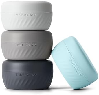 TakeToday Travel Containers for Toiletries, 2oz, 4 Pack, Apricot by TAKETODAY