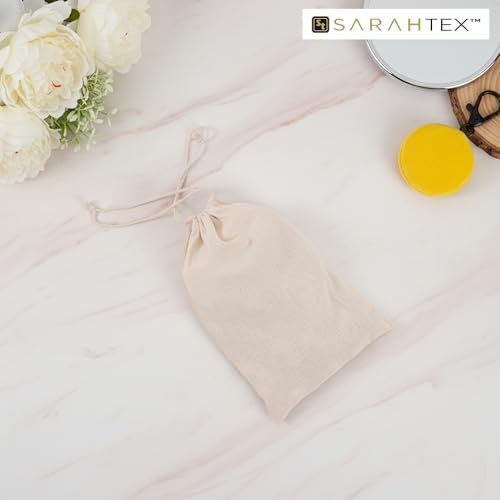8" x 12" Premium Cotton Drawstring Bags 12 Pack, 140 GSM Reusable Pouch for Clothing, Shoes, Gifts, Travel Storage, Wedding Favor, Eco Friendly Cloth Packaging, Large - Image 3