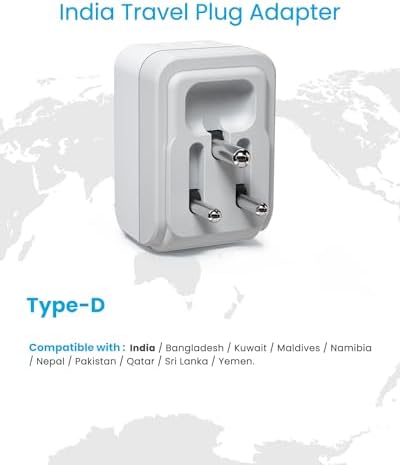 VINTAR US to India Plug Adapter, Foldable India Power Adapter, 2 Pack - Image 3