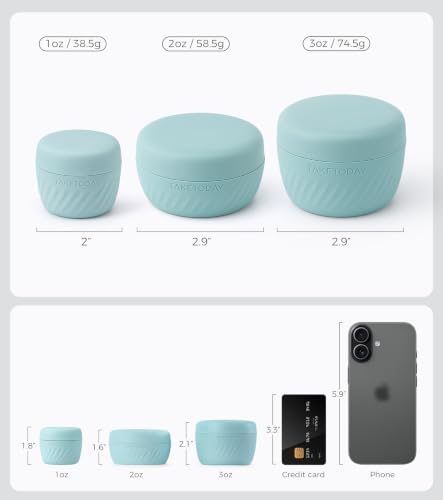 TakeToday Travel Containers for Toiletries, 2oz, 4 Pack, Apricot - Image 3
