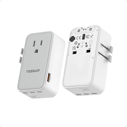 TESSAN Universal Travel Adapter 70W, Type C G A I by TESSAN