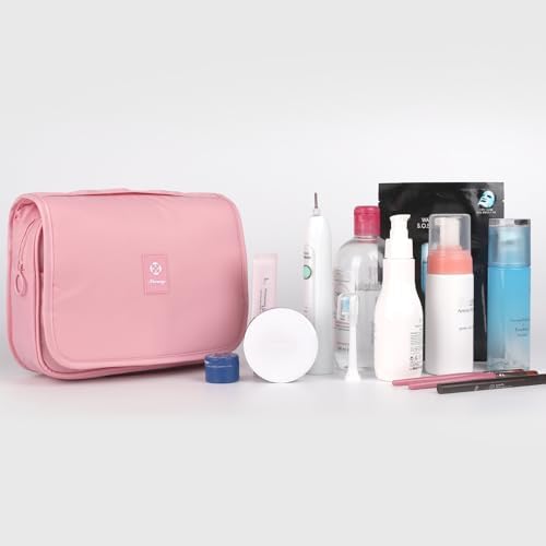 Narwey Small Hanging Travel Toiletry Bag for Women, Travel Bag for Toiletries, Makeup Bag Organizer Make Up Bags Cosmetic Bags for Girls - Image 6