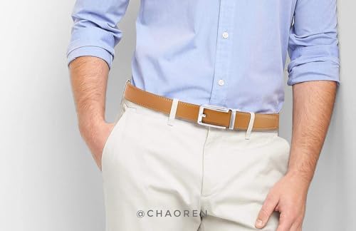 CHAOREN Click Belt Men - 1 3/8" Leather Ratchet Belt for Dress Casual - Image 2
