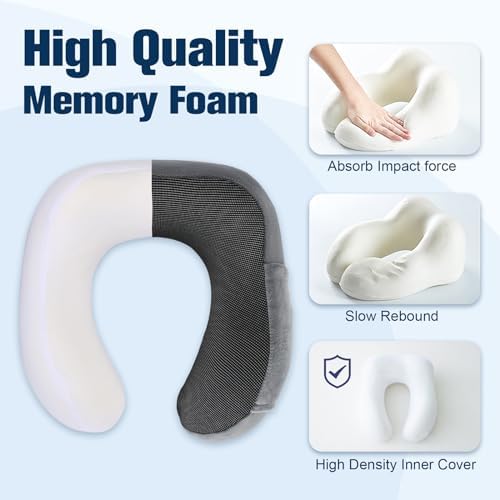 Cirorld Neck Pillow for Traveling, Travel Pillows for Airplanes Grey - Image 5