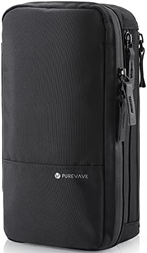 Purevave Compact Mens Toiletry Travel Bag Hanging, Mens Dopp Kit for Travel Waterproof, Wash Pouch Black by PPUREVAVE